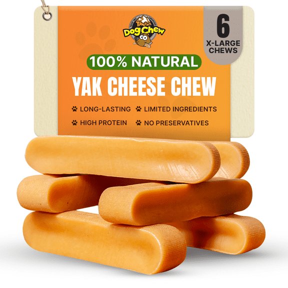 Tibetan Dog Chew Yak Cheese Treats, 2 lbs - All Natural Himalayan Yak Bones for Extra Large Chewers