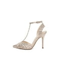 thumbnail image 2 of Jessica Simpson Wisata Sandals Women Ankle Strap Pointed Toe Stiletto Pumps (Gold Champagne, 7), 2 of 3