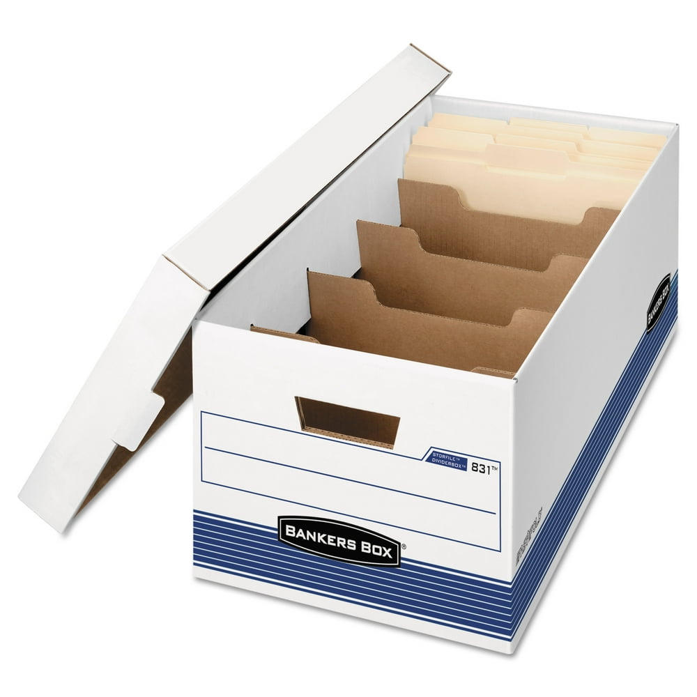 Bankers Box STOR/FILE MediumDuty Storage Boxes with Dividers, Letter