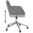 thumbnail image 5 of vidaXL Swivel Office Chair Light Grey Fabric, 5 of 5