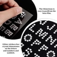 thumbnail image 5 of 16 Sheets Glitter Rhinestone Sticker Shiny Rhinestone Alphabet Stickers Decals Acrylic Self-Adhesive Gemstone Border Stickers for DIY Sign Grad Cap Classroom Decor, 5 of 8
