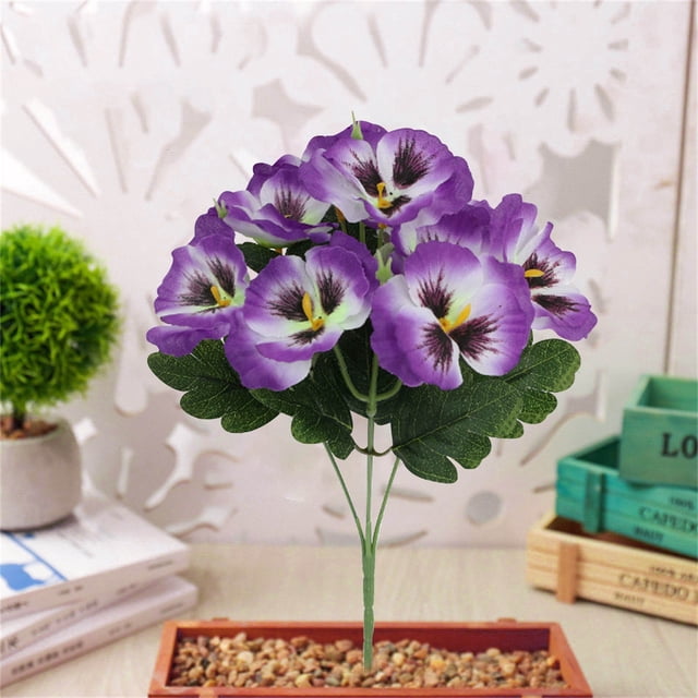 KTTECTOA Outdoor Artificial Pansy Flowers, Wedding Photography, Scenery, Artificial Flowers, Butterflys Flowers Clearance Living Room Decor Canada Days Kitchen Decor