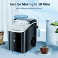 thumbnail image 3 of Auseo Nugget Ice Maker Countertop , 35lbs/24H, Self-Cleaning, Ice Basket & Ice Shovel & Handle, for Home/Office/Party, Black, 3 of 9