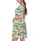 thumbnail image 2 of Easygdp Tropical Flamingo para Vestido Transpirable de Mujer, Vestido Suelto de Manga Corta con Pliegues y Bolsillos para el Verano, 2 of 6