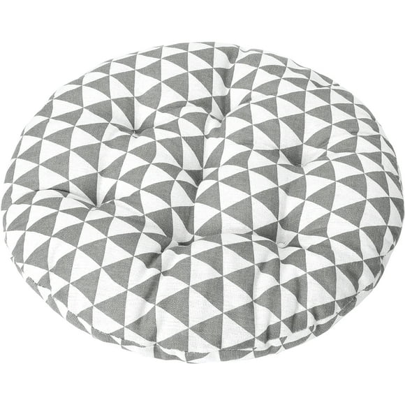15 inch Round Bistro Chair Cushion, Decorative Indoor Outdoor Seat Cushion, Thick Soft Chair Pad for Home Office Garden Patio