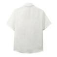 thumbnail image 3 of adviicd Mens Casual Shirts Men's Short Sleeve Dress Shirts with Pocket Casual Button Down Shirts Business Shirt White,XXXXL, 3 of 3