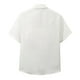 thumbnail image 2 of Camisas Hombre Manga Larga Camisa de manga corta para hombre de primavera/verano de color sólido con solapa informal de tamaño para vacaciones en la playa (White, L), 2 of 3