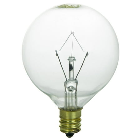 - SUNLITE 25W 120V Globe G16.5 Clear E12 Incandescent Light Bulb