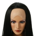 thumbnail image 4 of Unique Bargains Lace Front Lightweight Wigs Long Straight Hair for Women Lady Black, 4 of 8