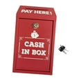 thumbnail image 4 of yotijay Metal Donation Box Safe Money Collection Box for Fundraising School Business Red, 4 of 9
