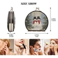 thumbnail image 3 of Portable Folding Mirror Compact Double Sided Travel Mirror Small Makeup Mirror Use Present for Women Moody Snowman Couple, 3 of 7