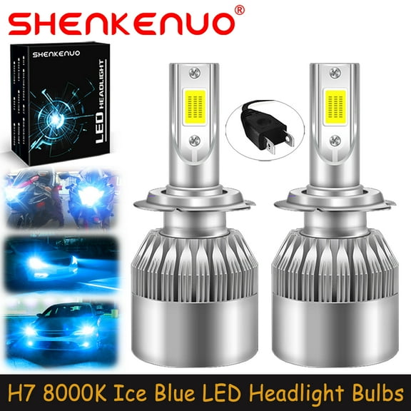 SHENKENUO for Hyundai Santa Fe 2007-2019 - LED Headlights Bulb High Beam,H7,8000K Ice Blue,Pack of 2,C22