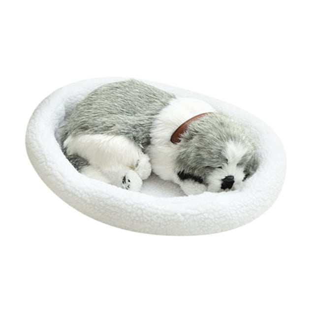Meitianfacai Mini Plush Puppy, Simulation Pup Doll Plush Sleeping Dogs Stuffed Toy with Sound