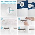 thumbnail image 3 of No Hook Shower Curtain with Built-in Rings - White Christmas Snowflakes Washable Waterproof Fabric Bathroom Curtains for Hotel,Rentals, Stall 36 X 78 Inch , Winter Holidays Navy Blue, 3 of 9