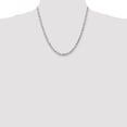 thumbnail image 2 of Real 14kt White Gold 4.5mm Diamond Cut Rope with Lobster Clasp Chain; 20 inch; for Adults and Teens; for Women and Men, 2 of 5