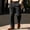 7# Black, variant on Men's Striped Dress Pants Slacks Slim Fit Business Work Suit Long Trousers S