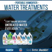 BestAir® 3US Ultra-Treat Ultrasonic/Vaporizer Water Treatment for Humidifiers, 32oz, White
