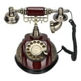 thumbnail image 1 of Teléfono antiguo retro teléfono vintage estilo europeo teléfono fijo antiguo con cable teléfono fijo regalo de vacaciones para decoración de bar cafetería oficina en casa, 1 of 8