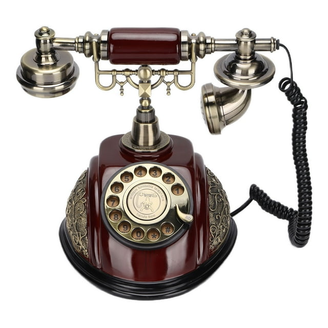 Teléfono antiguo retro teléfono vintage estilo europeo teléfono fijo antiguo con cable teléfono fijo regalo de vacaciones para decoración de bar cafetería oficina en casa