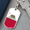 thumbnail image 6 of California State Flag Keychain Dog Tag Stainless Steel or 18k Gold, 6 of 16