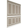 thumbnail image 5 of Ekena millwork 94 1/2"L (Adjustable 108"H to 132"H) Ashford Square Panel Stacked Wall Wainscot Paneling Kit, 5 of 10
