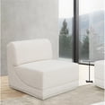 thumbnail image 2 of Meridian Furniture Ollie Cream Boucle Fabric Armless, 2 of 8