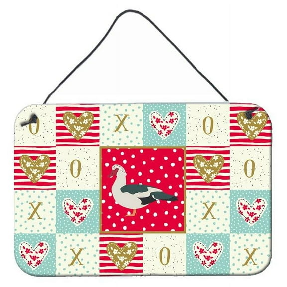 Caroline's Treasures CK5291DS812 Muscovy Duck Love Wall or Door Hanging Prints, 8x12, multicolor