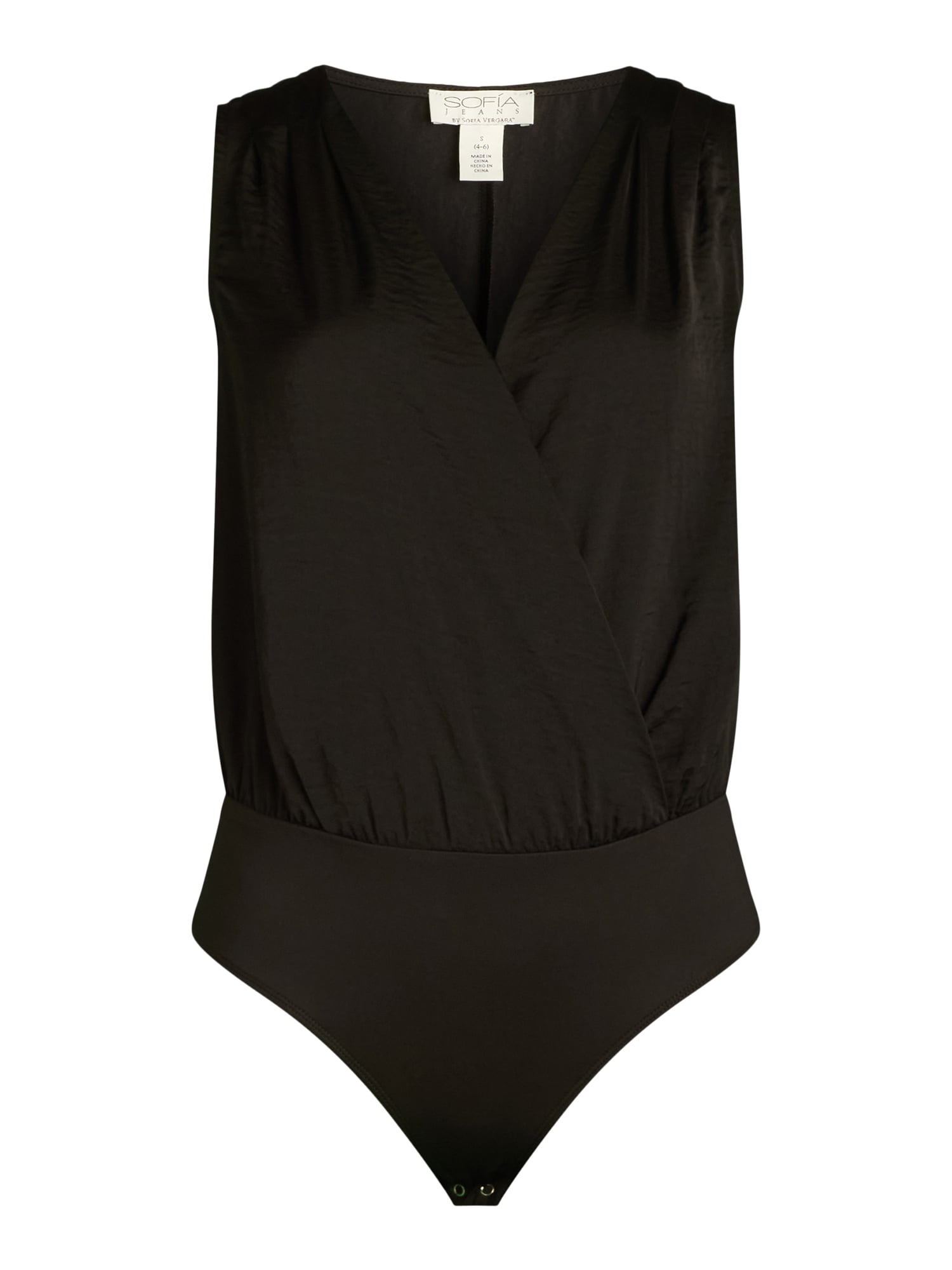 Sofia Jeans Womens Size Slvless Crossover Bodysuit