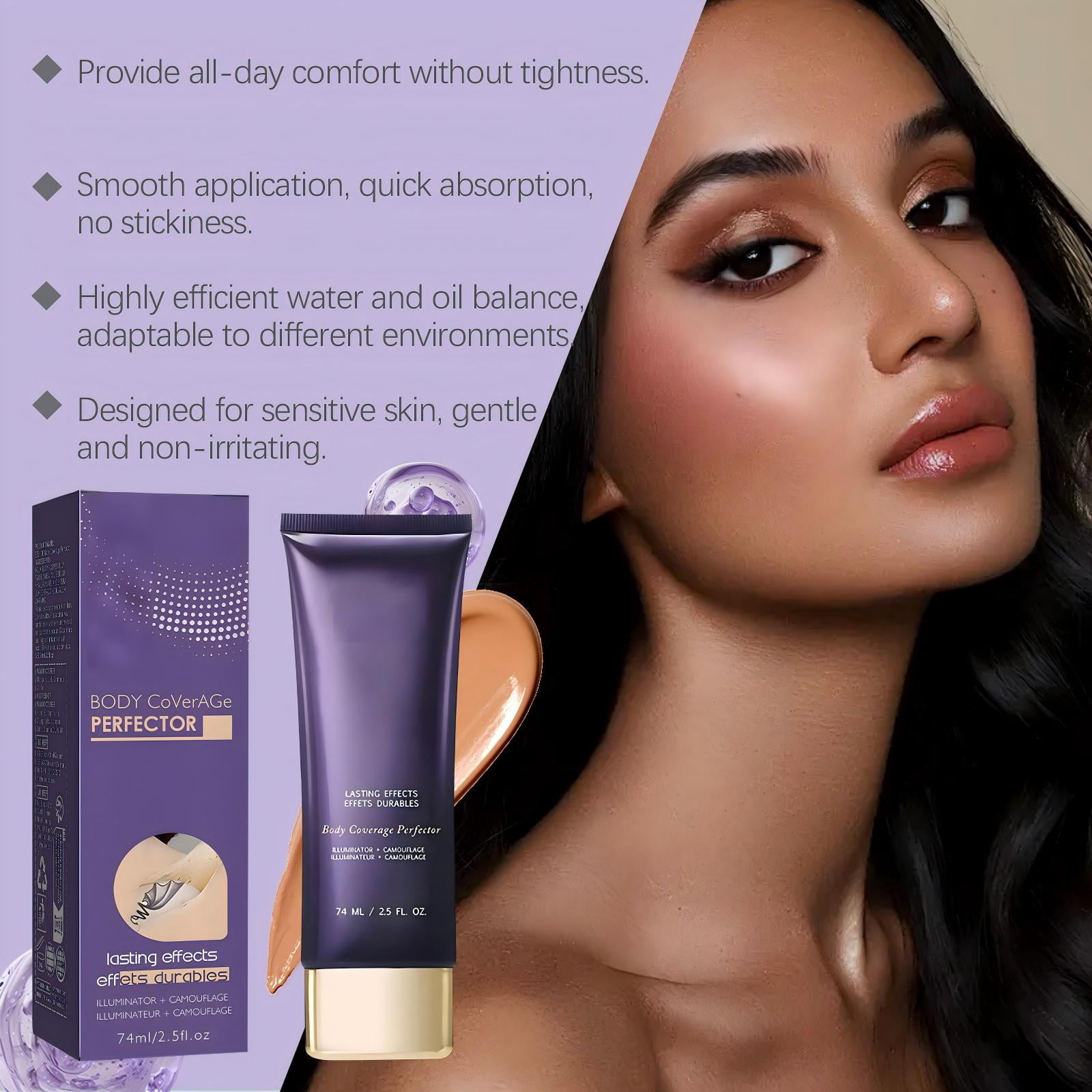 Alvantor Waterproof Tattoo Cover Up Makeup Concealer Body Coverage Perfector, Bronze 2.5 fl. oz