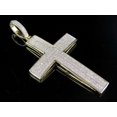 thumbnail image 5 of Men's 10K Yellow Gold Dome Cross Genuine Diamond Pendant Charm 0.30 Ct 1.8", 5 of 7