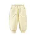 thumbnail image 6 of Lmnyox Corduroy Sweatpants for Boys Winter Cozy Plain Fleece Lined Pull On Trousers Casual Baggy Cuffed Pants with Pockets, 6 of 8