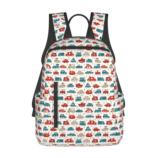 Disketp Artoon Car Mochila Ligera e Impermeable, Mochila de Día Resistente para Viajes, Senderismo y Uso Diario para Hombre y Mujer