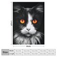 thumbnail image 4 of JEUXUS  Black Cat Blanket Flower Animal Print Throw Blanket Super Soft Flannel Blankets Gifts for Girls Boys Adults, 4 of 6