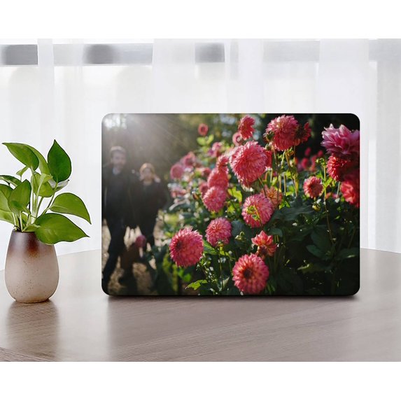 KSK KAISHEK Protective Case Hard Cover Compatible with Newest MacBook Pro 13 inchs 2016-2022 A1706/A1708/A1989/A2159/A2251/A2289/A2338 M1 + Black Keyboard Cover, Flower 0732