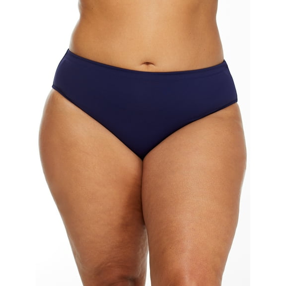 Leilani Womens Plus Size Solids Smoothing Bikini Bottom Style-E850040 Swimsuit