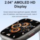 thumbnail image 3 of Smart Watch AMOLED Display Sport Smartwatch para teléfono Android iOS (negro), 3 of 7