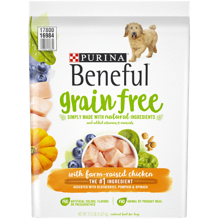 Purina Beneful Grain Free, Natural Dry Dog Food; Grain Free With Real Farm Raised Chicken - 12.5 lb. (Best Dry Dog Food For Cavalier King Charles Spaniel)