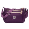 thumbnail image 1 of Bolso de hombro Qarigey para mujer bandolera con cierre de cremallera estilo informal púrpura, 1 of 6