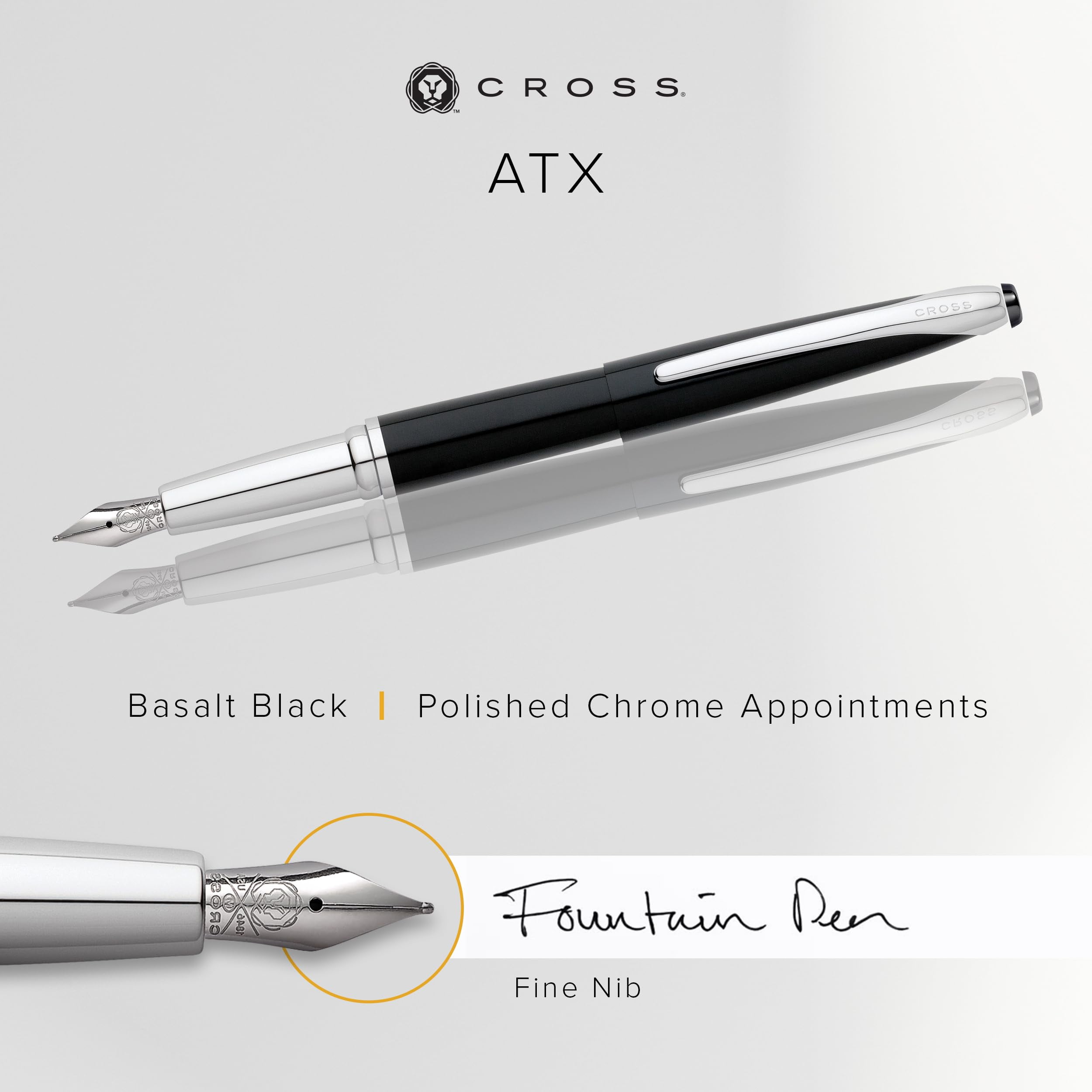 Cross ATX Basalt Black Fine Nib Fountain Pen