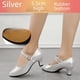 thumbnail image 3 of Zapatos de baile de suela blanda de color champán de 3,5 cm, zapatos de baile de salto social cuadrados estándar, 3 of 5
