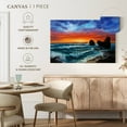thumbnail image 5 of Elephant Stock Beach Sunset Oil Wall Art - Horizontal Canvas Wall Art - Living Room Wall Decor - Beach Canvas - Orange And Blue Decor - 51" x 34", 5 of 8