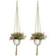 thumbnail image 5 of Colgador de macramé para plantas, cesta de cuerda Vintage para interiores y exteriores, 6 uds., 5 of 8