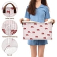 thumbnail image 5 of Yayeee Foldable Storage Basket for Shelves Waterproof Cloth Bins with Handles, Cartoon Elephant Pattern, 5 of 7