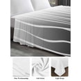thumbnail image 6 of Black White Queen Size Flat Sheet, Wrinkleproof & Fadeproof Cooling Flat Bed Sheet Only, Ombre Gradient Striped Minimalist Texture Breathable Soft Bedding Top Sheets 90 x 102 Inches, 6 of 8