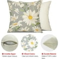 thumbnail image 6 of Summer Pillow Covers 16x16 Set of 4 Watercolor Daisy Summer DécorWhite and Grey Outdoor Throw Pillow Covers Hello Sunshine Cushion Case Decoration for Sofa Couch, 6 of 6