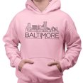 thumbnail image 2 of Skyline Baltimore Maryland Hoodie Sweatshirt Unisex 4X-Large Pink, 2 of 5