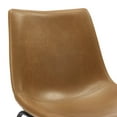 thumbnail image 3 of Walker Edison Full Back Faux Leather Counter Stools, Set of 2, Whiskey Brown, 3 of 16