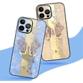 thumbnail image 3 of Case for iPhone 13,3D Butterfly Flower Kickstand Bling Glitter Diamond Marble Ring Stand Shockproof Women Girls Rhinestone Phone Case for iPhone 13,6.1 inch 2021 (XDL Gold), 3 of 12