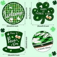 thumbnail image 2 of OVINYER Irish Wooden Door Plate St. Patricks Day Decoration Hat Round Wooden Welcome Pendant Decoration, 2 of 6