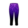 thumbnail image 5 of Only Moment Ladies Bermuda Shorts Clearance Sale Polyester,Spandex Printed Shorts High Waisted Stretch Ankle Pants for Women Business Casual Travel Athletic Work Yoga Shorts Dark Purple,S, 5 of 5